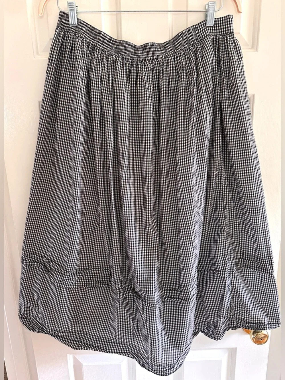 Gap x Doen Gingham Midi Skirt Size Large - Picture 3 of 6